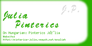 julia pinterics business card